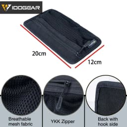 IDOGEAR Tactical Mesh Pouch Insert Modular Bag Compartment Utility Organizer Admin Pouch EDC Net Pocket w/ Hook Fasteners 35112