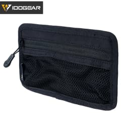 IDOGEAR Tactical Mesh Pouch Insert Modular Bag Compartment Utility Organizer Admin Pouch EDC Net Pocket w/ Hook Fasteners 35112