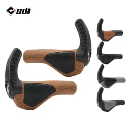 ODI GP3-Pro MTB Grips Ergonomic Comfortable Rubber/Oak Mountain Bike Handlebar Covers with Large Pad Lock-on for Racing Cycling