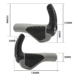 ODI GP3-Pro MTB Grips Ergonomic Comfortable Rubber/Oak Mountain Bike Handlebar Covers with Large Pad Lock-on for Racing Cycling