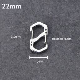 10PCS Backpack Buckle Stainless Steel S Type Carabiner With Lock Mini Outdoor Backpacks Luggage Hook Anti-Theft Key-Lock Tool