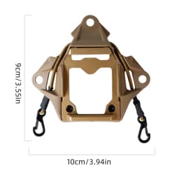 BOOIU Tactical Helmet Mount Adapter Night Vision Aluminum Alloy with Hook Rope NVG Helmet Bracket Accessories for FAST Helmet