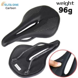 Elitaone Bicycle Saddle Carbon MTB/Road Bike Saddle Super Light Comfort Leather Carbon Cushions 96g