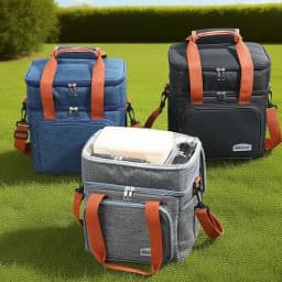 1PC Picnic Bags Double Layer Lunch Bag Thermal Insulation Food Drink Storage Tote Crossbody Cooler Picnic Supplies Storage Bags