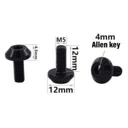 4 Pcs Bicycle Water Bottle Cage Bolt Cycling Accessories Kettle Holder Aluminum M5 Screw Handle Bikes Part for MTB Road Bike
