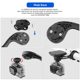 Bicycle Computer Fixed Base Accessories for Garmin/IGPS/XOSS Speedometer Bike Headlight Bracket Convex Male Buckle Repair Parts