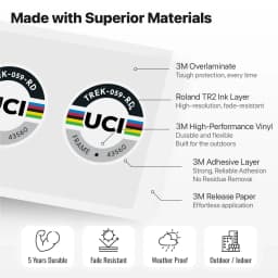 Round UCI Frame Approval Label Certification Bike Stickers Bicycle Decal