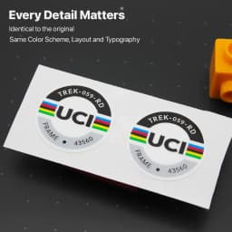 Round UCI Frame Approval Label Certification Bike Stickers Bicycle Decal
