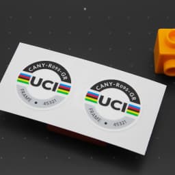 Round UCI Frame Approval Label Certification Bike Stickers Bicycle Decal