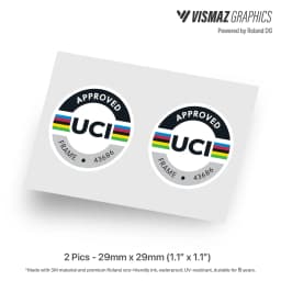 Round UCI Frame Approval Label Certification Bike Stickers Bicycle Decal