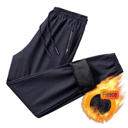 CHRLCK Warm Waterproof Running Pants Men Winter Softshell Fleece Trousers Women Jogging Camping Climbing Skiing Hiking Pants