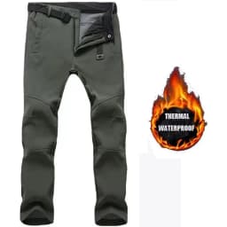 Men's Winter Autumn Softshell Fleece Tactical Pants Military Combat Waterproof Thermal Hiking Camping Climbing Hunting Trousers
