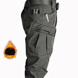 Men's Winter Autumn Softshell Fleece Tactical Pants Military Combat Waterproof Thermal Hiking Camping Climbing Hunting Trousers