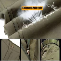 Men's Winter Autumn Softshell Fleece Tactical Pants Military Combat Waterproof Thermal Hiking Camping Climbing Hunting Trousers