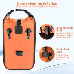 NEWBOLER 10L 20L Waterproof Cycling Bicycle Front Fork Bag Quick Release Bike Rear Seat Trunk Bag Bike Bag Bicycle Accessories