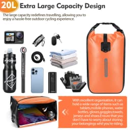 NEWBOLER 10L 20L Waterproof Cycling Bicycle Front Fork Bag Quick Release Bike Rear Seat Trunk Bag Bike Bag Bicycle Accessories