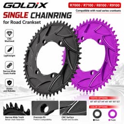 GOLDIX 110BCD Road Gravel Bike Single Chainring CNC Aluminum Narrow Wide Chainwheel for R7000 R8000 R8100 R9200 Crank Power Mete