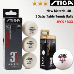 STIGA 3 Stars 40+ Table Tennis Balls ITTF ABS New Material Seamed Ping Pong Balls High Elasticity Durable Training Match Balls