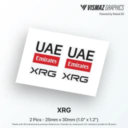 UAE Team XRG G42 Bike Helmet Stickers Cycling Team DIY Decal Waterproof Vinyl Durable Stickers Accessories