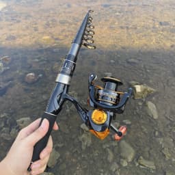 1.5/1.8/2.1/2.4M Fishing Rod Reel Set Ultra Light Carbon Fiber Rod and 5.2:1 Gear Ratio Reel Travel Sea Freshwater Fishing Set