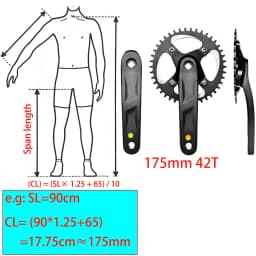 104 BCD MTB Kid Children Mountain Bike Crank Set Single Speed Crankset 127 140 152 160 165 175mm Square Taper 40/42T Chainring