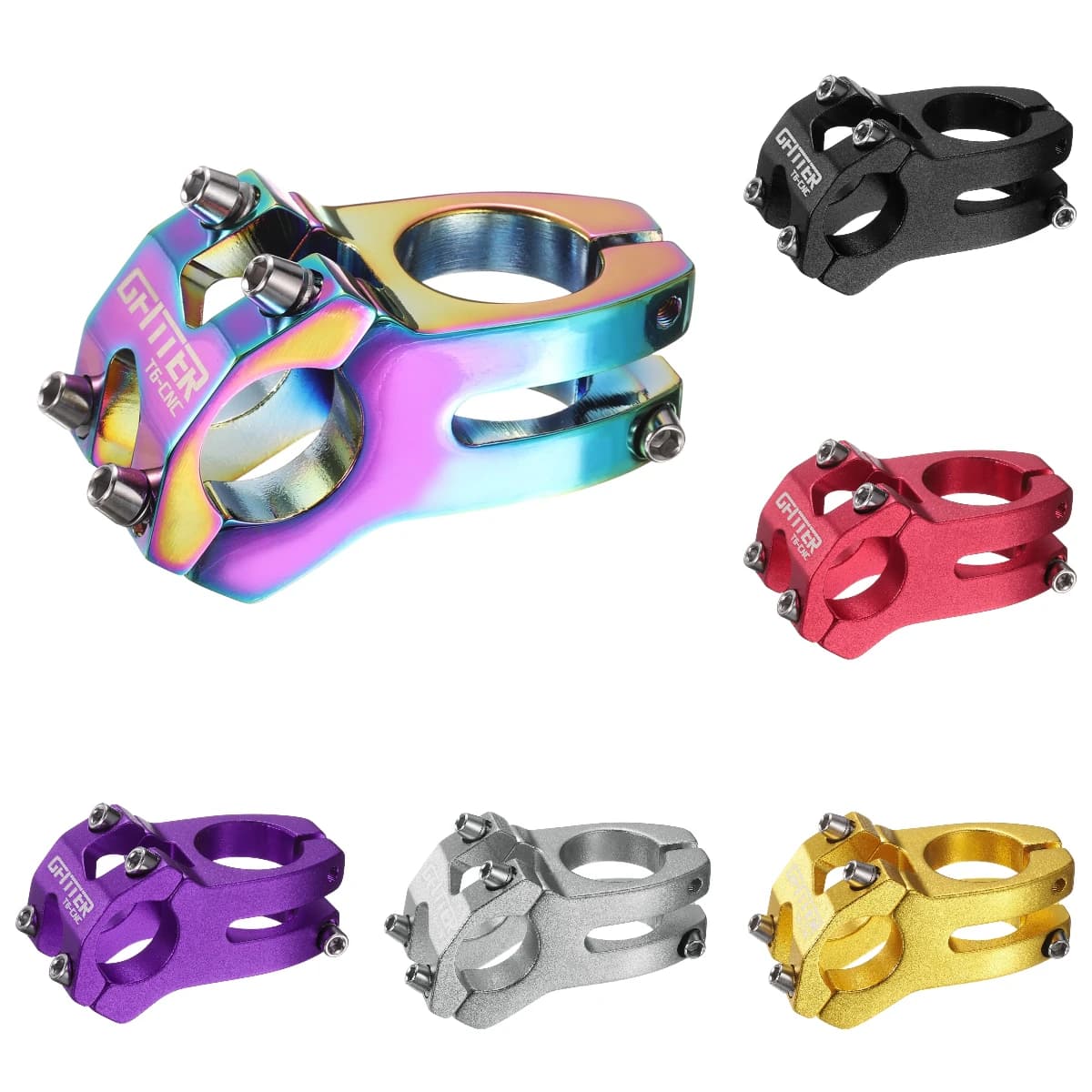 25.4 Bike Stem 45mm Aluminum Alloy Bicycle Handlebar Stem with Hex Wrench Short Handlebar for Mountain Road Bike BMX MTB Cycling