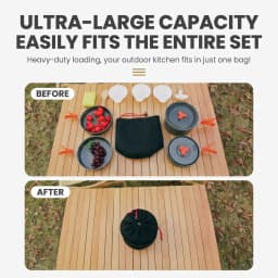 Hikeman Portable Set Pot Storage Bag Ultra Light Mesh Fabric Tableware Breathable Drawstring Buckle Bundle Mouth Handbag Outdoor