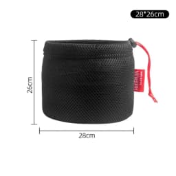 Hikeman Portable Set Pot Storage Bag Ultra Light Mesh Fabric Tableware Breathable Drawstring Buckle Bundle Mouth Handbag Outdoor