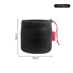 Hikeman Portable Set Pot Storage Bag Ultra Light Mesh Fabric Tableware Breathable Drawstring Buckle Bundle Mouth Handbag Outdoor