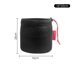 Hikeman Portable Set Pot Storage Bag Ultra Light Mesh Fabric Tableware Breathable Drawstring Buckle Bundle Mouth Handbag Outdoor