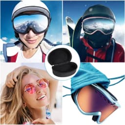 Tolex Portable EVA Ski Goggle Glasses Protector Case Snowboard Skiing Goggles Zipper Carrying Case Snowboard & Ski Accessories