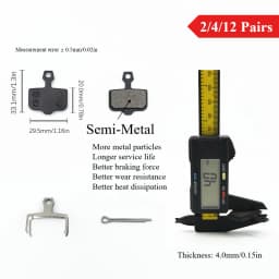 Semi-Metal 2/4/12Pairs E-Scooters & MTB Brake Pads For Sram Level Elixir Nutt Kugoo G1 Dualtron Thunder VSETT 10+ Zero 8X 10X