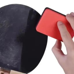Red Table Tennis Racket Cleaner Sponge, Soft Rubber Eraser Brush for Ping Pong Bat Care, Anti-Dust Cleaning Accessories Kit