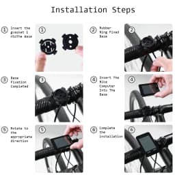 Bicycle Computer GPS Wireless Cycling Odometer Speedometer Stopwatch Tracker LCD Screen with Backlight Bracket Bike Accessories