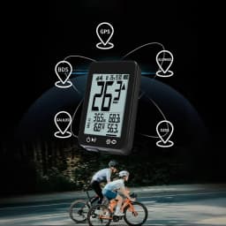 Bicycle Computer GPS Wireless Cycling Odometer Speedometer Stopwatch Tracker LCD Screen with Backlight Bracket Bike Accessories