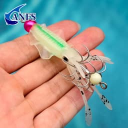 ANFS 3pcs Squid Bait Kit- Ideal for Night Fishing, Squid Fishing Lures ,Amazing Fishing Gift for Angler.