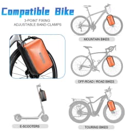 NEWBOLER 10L Large Capacity Bicycle Bag Waterproof Electric Hunting Bike Bag Bike Quick Release Fork Bag Bike Rear Seat Bag