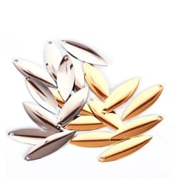 20pcs Bass Sequin Smooth Nickel Metal WillowMetal VIB Lure Blades Fishing Attractor Spinner
