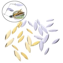 20pcs Bass Sequin Smooth Nickel Metal WillowMetal VIB Lure Blades Fishing Attractor Spinner