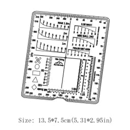 Acrylic Range Finder Card Square Outdoor Auxiliary Ruler Coordinate Grid Reader Hunting Ruler Auxiliary Rangefinder