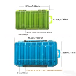 Fishing Tackle Boxes Double Layer Bait Container Portable Organizer Boxes Compartments Fishing Accessories Plastic Case