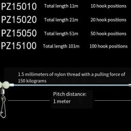 Fishing Gear Sea Fishing Row Hook Longline Handle Boat Fishing Row Line Bottom Hook Tandem Hook Set