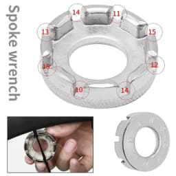 Bikersay Bike Wheel Rim Wrench Mini Adjuster Spanner 8 Way Groove Bicycle Spoke Tension Wrench Bike Demolition Axis Repair Tools