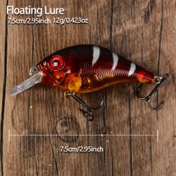 5pcs Crankbaits Bait Fishing Lure Floating Wobbler Crank Jerkbait Bass Swimbait Treble Hooks Swim Hard
