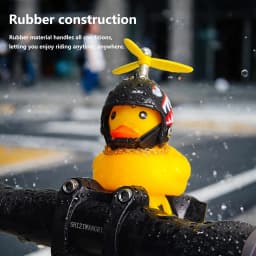 Bicycle Bell Yellow Duck Cartoon Little Yellow Ducks Helmet Head Light Shining Duck Bicycle Bells Handlebar Bicycle Accessories