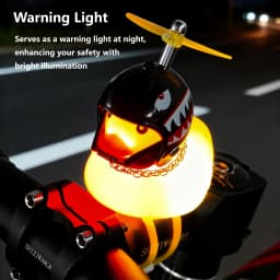 Bicycle Bell Yellow Duck Cartoon Little Yellow Ducks Helmet Head Light Shining Duck Bicycle Bells Handlebar Bicycle Accessories