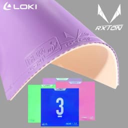 LOKI RXTON 3 Color Table Tennis Rubber Sticky Ping Pong Rubber Blue Pink Green Purple Sheet with Kunlun Sponge