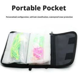 Large Capacity Fishing Tackle Bag Multi Grid Storage for Soft Hard Baits High Density Waterproof Fabric Portable Handbag