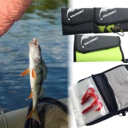 Large Capacity Fishing Tackle Bag Multi Grid Storage for Soft Hard Baits High Density Waterproof Fabric Portable Handbag