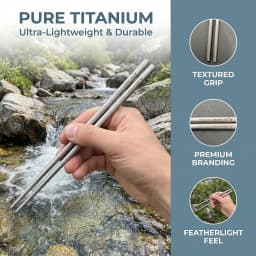 3-in-1 Titanium Ultra-Light Cutlery Set Multifunctional Portable Food Topper Cutlery with Beer Open Design Titanium Spoon